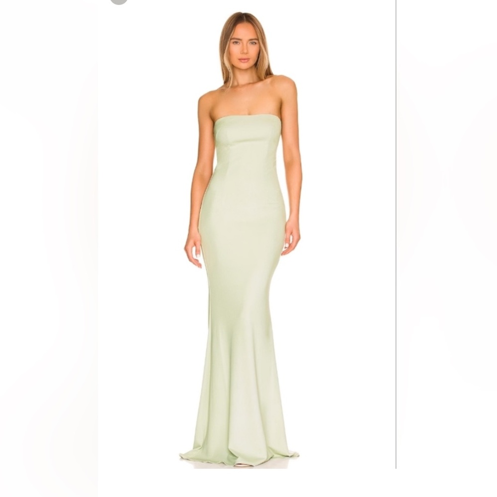Katie May Strapless Dress in Sage Size M